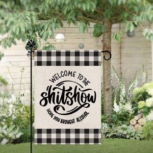 NWT Funny Double Sided Garden Flag